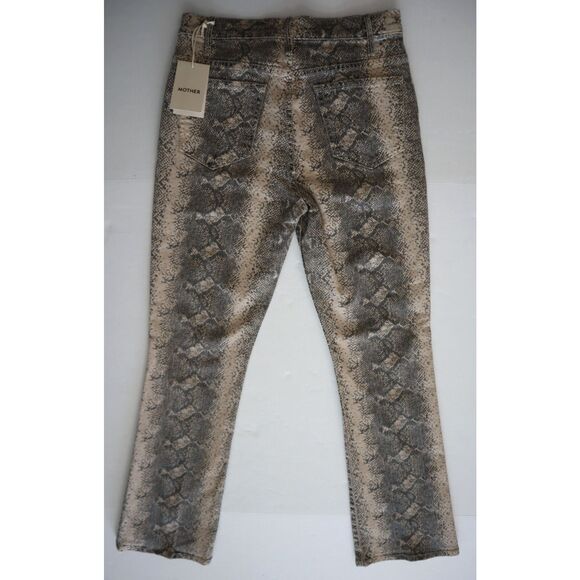 Mother 10897-1608 Womens Sz 29 Boa Babe Snake Print The Hustler Flood Jeans - Picture 2 of 14